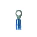 Panduit PNF14-8R-C Ring Terminal, Nylon Insulated, Funnel Entry, 16 - 14 AWG Wire Range, #8 Stud Size, Blue, 0.03" Stock Thickness, 0.162" Max Insulation, 0.31" Terminal Width, 0.87" Terminal Length, 0.25" Center Hole Diameter (Pack of 100)
