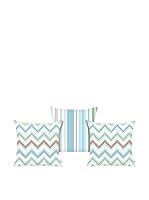 Apolena Set Funda De Cojín 3 Uds. (Blanco/Multicolor)