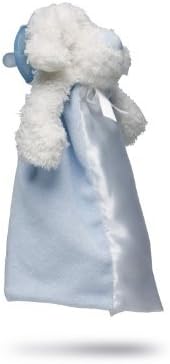 Friendly Pacifier Satin Blanket with Detachable Pacifier, Blue Puppy by Friendly Pacifier