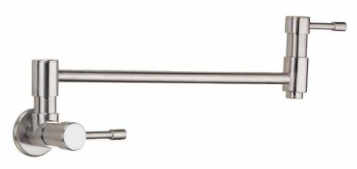 Melrose Double Handle Wall Mount Pot Filler Finish: Stainless Steel On Sale