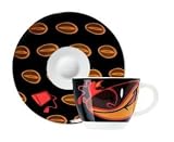 Espresso Coffee Mug and Saucer Set, My Little Darling, Smiling Coffee Bean, Coffee Mug Set Gift Box  from Cups and Saucers - Espresso