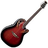 Ovation CDX44-8T Celebrity Deluxe Mid-Depth Acoustic-Electric Guitar - Blue Transparent