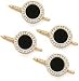 14K Gold, Onyx and Diamond Tuxedo Shirt Stud Set