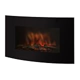 Pifco 2000W Wall Mounted Fire with Remote/Glass Front