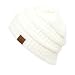Hatsandscarf C.C Exclusives Cable Knit Beanie - Thick, Soft & Warm Chunky Beanie Hats (Ivory)