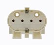 Leviton 23455 2G11 Base, 4-Pin, Twin Tube Fluorescent Lampholder, Horizontal, White