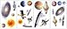 SPACE TRAVEL APPLIQUES PEEL AND STICK