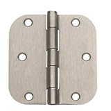 BOLTON Satin Nickel 3.5 X 3.5 X 2.2mm 5/8" Radius Door Hinge