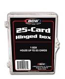 BCW Hinged Box 25 Count – Baseball, Football, Basketball, Hockey, Golf, Single Sports Cards Top Load – Sportcards Card Collecting Supplies