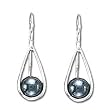 Solid Sterling Silver Hematite - Happiness Earrings
