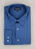 Kilburne & Finch Solid Blue Big and Tall Wrinkle Resistant Dress Shirt