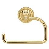 Baldwin Hardware 3563.030.SP Mystic Single Post Tissue Roll Holder, Polished Brass