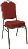 4 Crown Back Stacking Banquet Chair w/Silvervein Frame