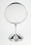 Fantasia 43025 - Miroir sur pied grossissant parfait (x 10) - Argent - Hauteur: 37 cm, ø 20 cm,