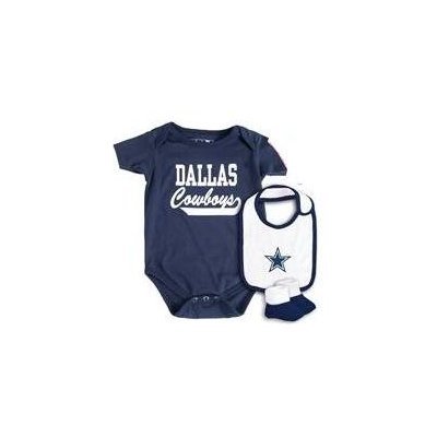 Dallas Cowboys Infant Onesie, Bib, and Booty Set Navy Blue 0/3 Months