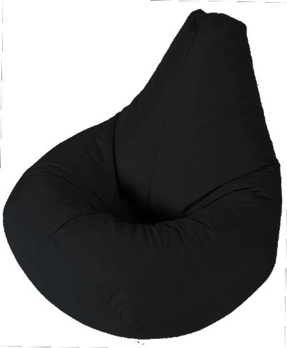GARDEN FURNITURE Black Water Resistant Beanbag Lounger For Kids Perfect For Indoors or Outdoors