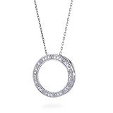 Sterling Silver & Diamond Circle Pendant with 18 Chain