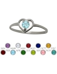 10 Karat White Gold Genuine Blue Topaz Solitaire Gem Round Shape Baby Ring