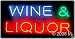 Neon Sign - Wine & Liquor - Large 13 x 32