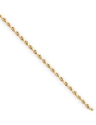 1.75mm, 10 Karat Yellow Gold, Diamond-Cut Rope Chain - 16 inch