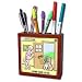   - Londons Times Funny Dogs Cartoons - Canine Blind Date Shar-pie and Poodle - Tile Pen Holders-5 inch tile pen holder