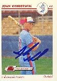 John Vanderwal, Indianapolis Indianas - Expos Affiliate, 1991 Line Drive Pre-Rookie Autographed Card