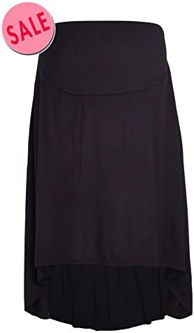 Heavenly Bump Women's Women's Maternity Dip Hem Skirt - Jersey, Black 8 Black