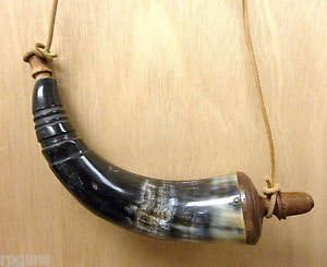 Black Powder Horn Hunting Muzzle Loading Reenactment Rendevouz
