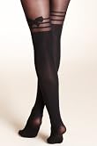 Limited Collection Bow Mock Stockings Tights [T60-6565-S-FO32]