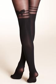 Limited Collection Bow Mock Stockings Tights [T60-6565-S-FO32]