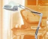 White Magnifier Lamp Magnifying Light w/ Floor Stand & Table Clamp