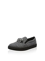 Moda in Pelle Slippers (Gris)