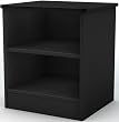 South Shore 3070059 LIBRA Nightstand- Solid Black