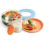 Fit & Fresh Food Transportation Fruit & Veggie Bowl (7 3/4" x 7 3/4" x 3")- Includes Ice Pack, Large Container, Large Lid, Small Container and Small Lid