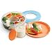 Fit & Fresh Food Transportation Fruit & Veggie Bowl (7 3/4" x 7 3/4" x 3")- Includes Ice Pack, Large Container, Large Lid, Small Container and Small Lid