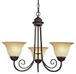 WESTINGHOUSE Ebony Bronze 3 Light Chandelier Ceiling Fixture