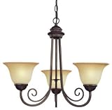 Westinghouse 66587 - 3 Light Ebony Bronze Ceiling Chandelier Light Fixture