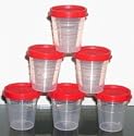 Tupperware 6 Pc Midget Set with Redish Seals