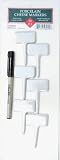 Kitchen Supply 8089 White Porcelain Cheese Markers with Pen, Set/6