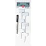 Kitchen Supply 8089 White Porcelain Cheese Markers with Pen, Set/6