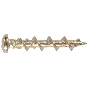 The Hillman Group 42004 3/16-Inch by 1-1/4-Inch WallDog Pan Head Phillip Screw, Brass
