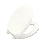 KOHLER K-4713-7 French Curve Quiet-Close Elongated Toilet Seat, Black Black