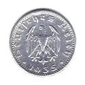 1935-G German Third Reich 50 Reichspfennig Coin KM#87