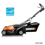 WORX WG788 19-Inch 36 Volt Cordless 3-In-1 Lawn Mower With Removable Battery & IntelliCut