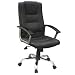 Berlin High Back Leather Faced Chair Black for Office and Home