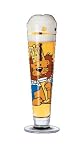 Pilsner Beer Glass, Lion King, Designer Color Enamel Matching Coaster in Gift Box