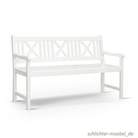 Gartenbank “Aalborg” 3-Sitzer Weiß