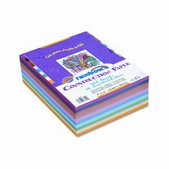 Pacon 6555 Rainbow Construction Paper Ream, Asst Colors, 9x12, 1 Ream