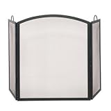 3 Fold Black Wrought Iron Large Screem by 