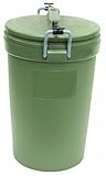 IMAGE OF United Solutions Rubbermaid 32-Gallon Animal Stopper Round Trash Can, Olive Steel